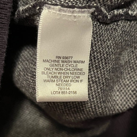 Liz Claiborne Navy and White Polka Dot Classic Sweater - Picture 6 of 8